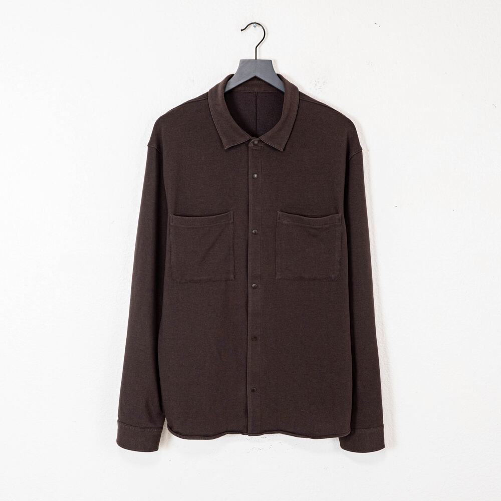 Lululemon Stetch French Terry Overshirt Flannel Espresso brown 2XL